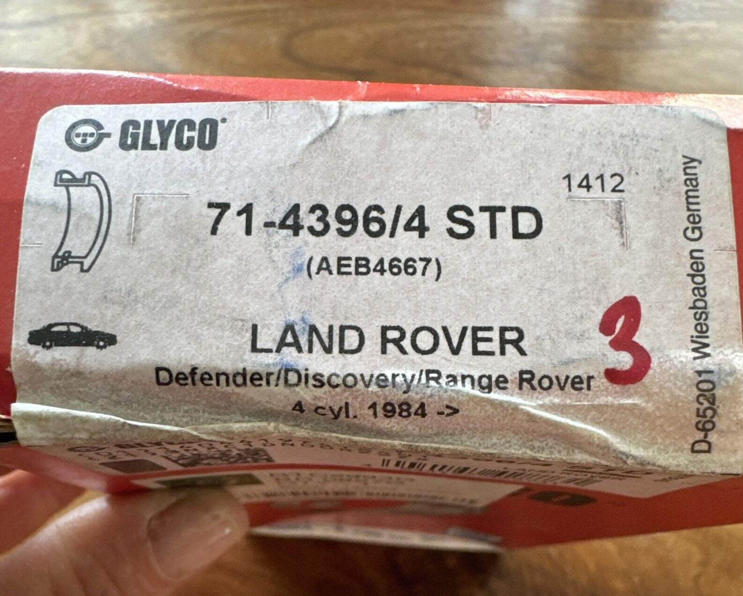 Glyco Rod Bearing Set 71-4396/4 STD Land Rover New NIB NOS