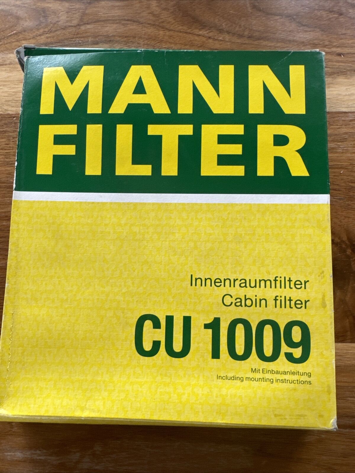 MANN-FILTER  Cabin Air Filter CU 1009 Land Rover NIOB NOS