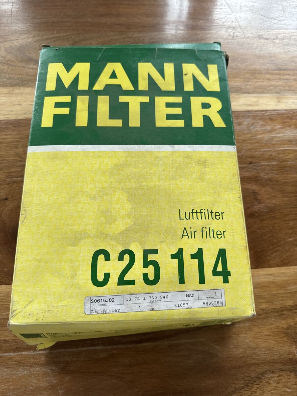 MANN FILTER OEM Air Filter C25114 NIOB NOS