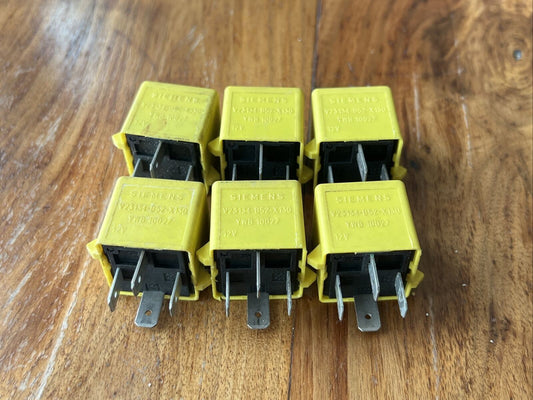 LOT OF 6 SIEMENS 4 PIN YELLOW RELAY HONDA RANGE ROVER LAND ROVER YWB10027